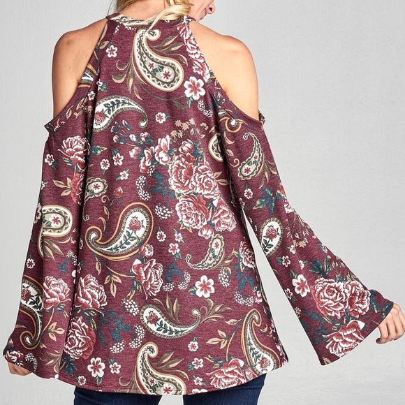 Bell Sleeve Printed Top - Picture 2 of 3